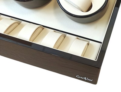 Шкатулка LuxeWood для 8 часов с автоподзаводом (хранение и подзавод) арт.LW023-1W-9SW Шкатулка LuxeWood для 8 часов с автоподзаводом (хранение и подзавод) арт.LW023-1W-9SW