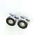 Запонки Cufflinks Inc. Diamond Черные круглые с белым стразом CF41