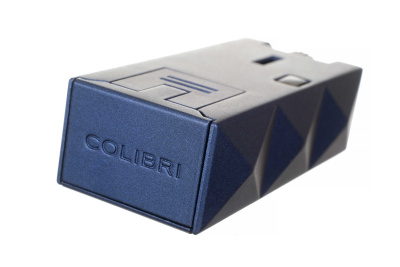 Зажигалка сигарная Colibri Quasar, двойное турбопламя, синий лак Navy