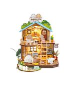 Румбокс интерьерный конструктор Уютная вилла для щенков Robotime Puppy's Cozy Villa