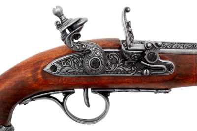 Макет. Кремневый пиратский пистоль (XVIII век), сталь