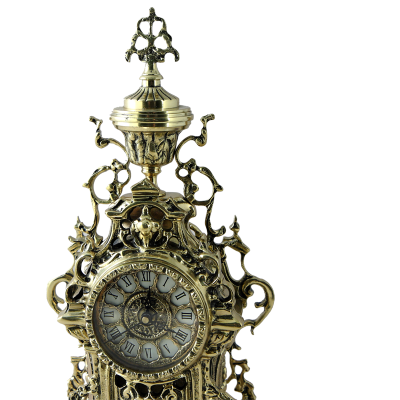 Каминные часы с канделябрами "Ажур", золото