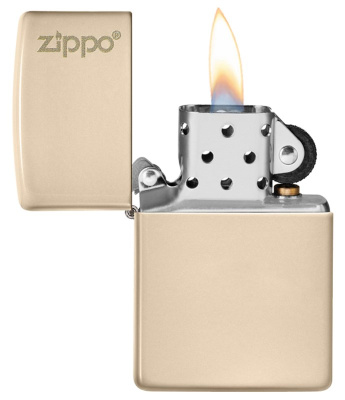 Зажигалка ZIPPO Classic 49453ZL с покрытием Flat Sand, латунь/сталь, бежевая, глянцевая, 38x13x57 мм