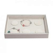 Лоток LC Designs для хранения браслетов и шармов с крышкой арт.74407, светлый тауп