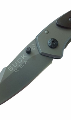 Нож Buck Outdoor Titanium, складной, ручка дерево, черный, K162