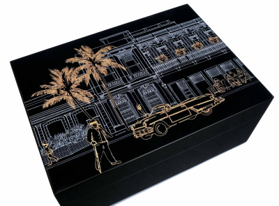 Хьюмидор Gentili Havana Gold на 50 сигар, Черный лак