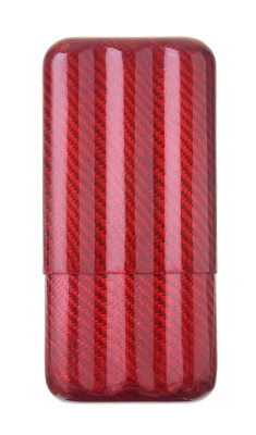 Чехол Lubinski на 3 сигары, красный карбон Чехол Lubinski на 3 сигары, красный карбон