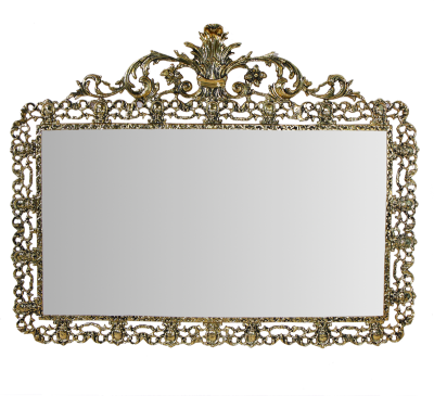 Настенное зеркало в раме "Дуэ Кватро Си", золото