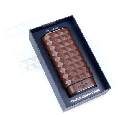 Чехол сигарный Colibri, телячья кожа и кедр, коричневый LC250T4