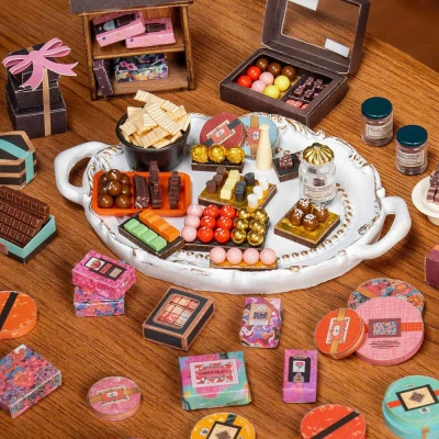 Румбокс интерьерный конструктор Шоколад Генри Robotime Henry's Chocolate