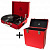 Комплект "Жара" Ретро-проигрыватель GPO Attache Pillar-Box Red + GPO CASE RD, красный