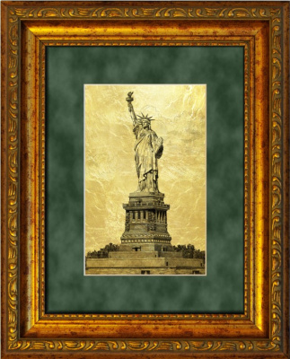 Картина на сусальном золоте «Нью-Йорк, статуя Свободы»