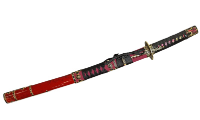 Вакидзаси, короткий японский меч "Токугава" с когаи и козукой