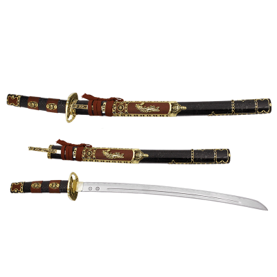 Вакидзаси, короткий японский меч "Минамото" с когаи и козукой