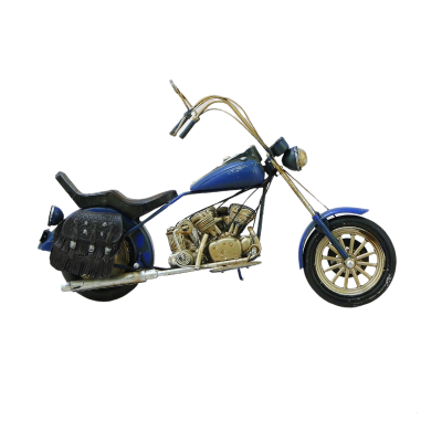 Масштабная модель мотоцикла «Harley Davidson», синий, длина 28 см