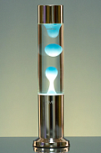 Лава лампа Amperia Tube Chrome Бирюзовая/Прозрачная (39 см)