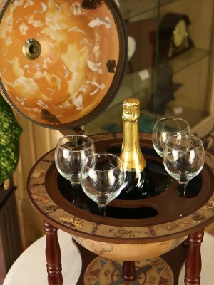 Глобус-бар настольный/напольный "New World", d=33 см (современная карта мира на английском языке)