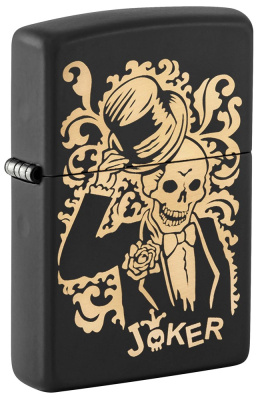 Зажигалка ZIPPO Skull Design 29632_DBL4904 с покрытием Black Matte, латунь/сталь, черная, 38x13x57 мм