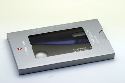 Швейцарская карточка VICTORINOX SwissCard Nailcare, 13 функций, полупрозрачная чёрная