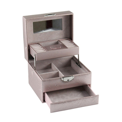 Шкатулка для украшений Jardin D'Ete, цвет розовый металлик, 16х14,5х11,5 см