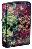Зажигалка ZIPPO Galaxy Skull с покрытием 540 Tumbled Brass, латунь/сталь, разноцветная, 38x13x57 мм (без бензина)