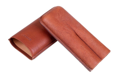Чехол Jemar на 2 сигары, натуральная кожа