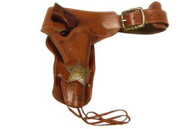 Патронташ с 1 кобурой для револьвера, коричневый