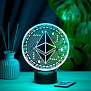 3D ночник Ethereum (Эфириум)