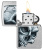 Зажигалка ZIPPO Skull and Flame с покрытием Street Chrome, латунь/сталь, серебристая, матовая, 38x13x57 мм (без бензина) Зажигалка ZIPPO Skull and Flame с покрытием Street Chrome, латунь/сталь, серебристая, матовая, 38x13x57 мм (без бензина)