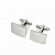 Запонки Cufflinks Inc. Серебристый гладкий металл с гравировкой CF74