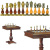 Шахматный-Ломберный стол с фигурами «Arabic Style», Italfama