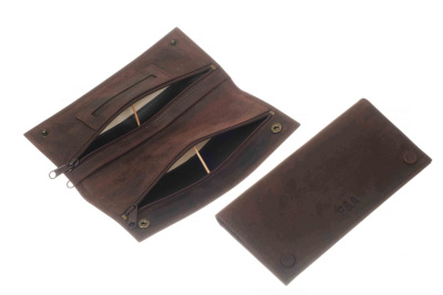 Кисет P&A для самокруток и 2 смесей, натуральная буйволиная кожа Кисет P&A для самокруток и 2 смесей, натуральная буйволиная кожа