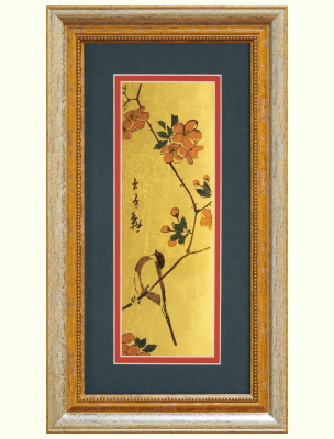 Картина на сусальном золоте «Сакура»