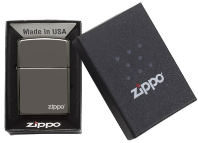 Зажигалка ZIPPO Classic 150ZL с покрытием Black Ice®, латунь/сталь, чёрная, глянцевая, 38x13x57 мм
