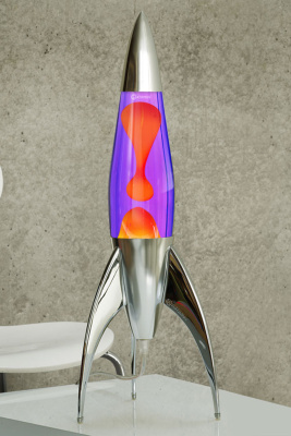 Лава-лампа Mathmos Telstar Оранжевая/Фиолетовая Silver (Воск)