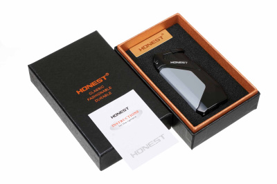 Зажигалка сигарная Honest, двойное пламя, с пробойником, синяя