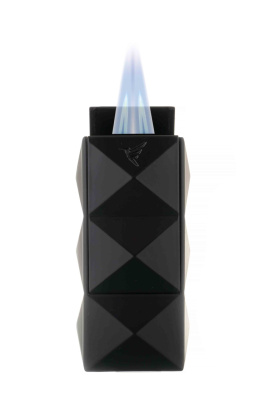 Зажигалка сигарная Colibri Quasar, двойное турбопламя, черный лак LI750T1