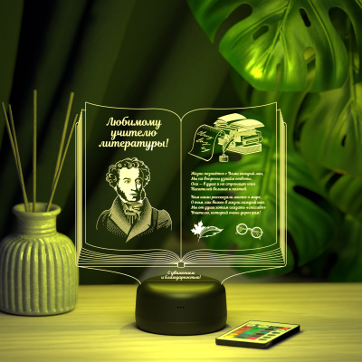 3D ночник Книга учителю литературы