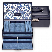 Шкатулка для украшений Sacher, синий, кожа, 25.501.014008