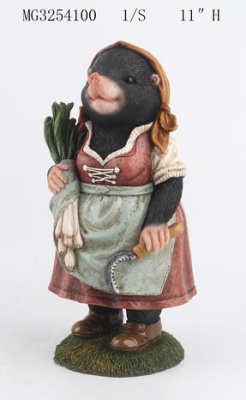 Фигурка садовая Крот с салатом Фигурка садовая Крот с салатом