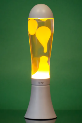 Лава лампа Amperia Alien White Желтая/Прозрачная (42см)