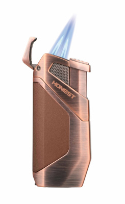 Зажигалка сигарная Honest, двойное пламя, с пробойником, бронза Зажигалка сигарная Honest, двойное пламя, с пробойником, бронза