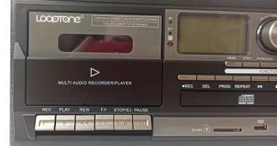 Виниловый проигрыватель LoopTone ДИСКО, Bt / CD / кассета / FM / АМ / USB, TR-18CD-BB
