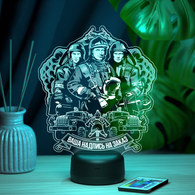 3D ночник Пожарная команда