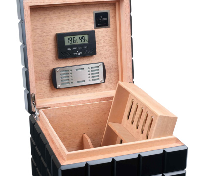 Хьюмидор Colibri Heritage Cube на 60 сигар, Черный лак HU125T1