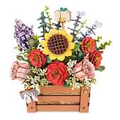 Деревянный конструктор Ящик Цветов Robotime Wooden Bloom Box