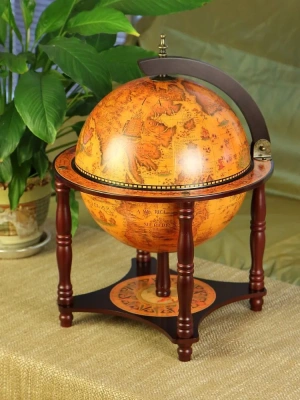 Глобус-бар настольный/напольный "Огненная земля", d=33 см Глобус-бар настольный/напольный "Огненная земля", d=33 см