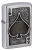 Зажигалка ZIPPO Ace Of Spades с покрытием Brushed Chrome, латунь/сталь, серебристая, 38x13x57 мм Зажигалка ZIPPO Ace Of Spades с покрытием Brushed Chrome, латунь/сталь, серебристая, 38x13x57 мм