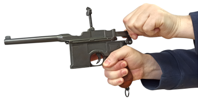 Макет. Пистолет Mauser C96 ("Маузер") (Германия, 1896 г.), накладки на рукояти из дерева