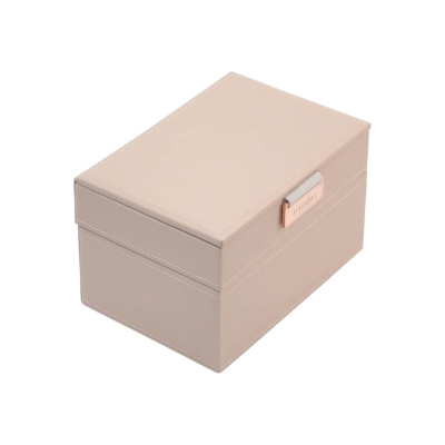 LC Designs 73897 Маленький двухэтажный бокс для хранения украшений и бижутерии в мягком розовом цвете